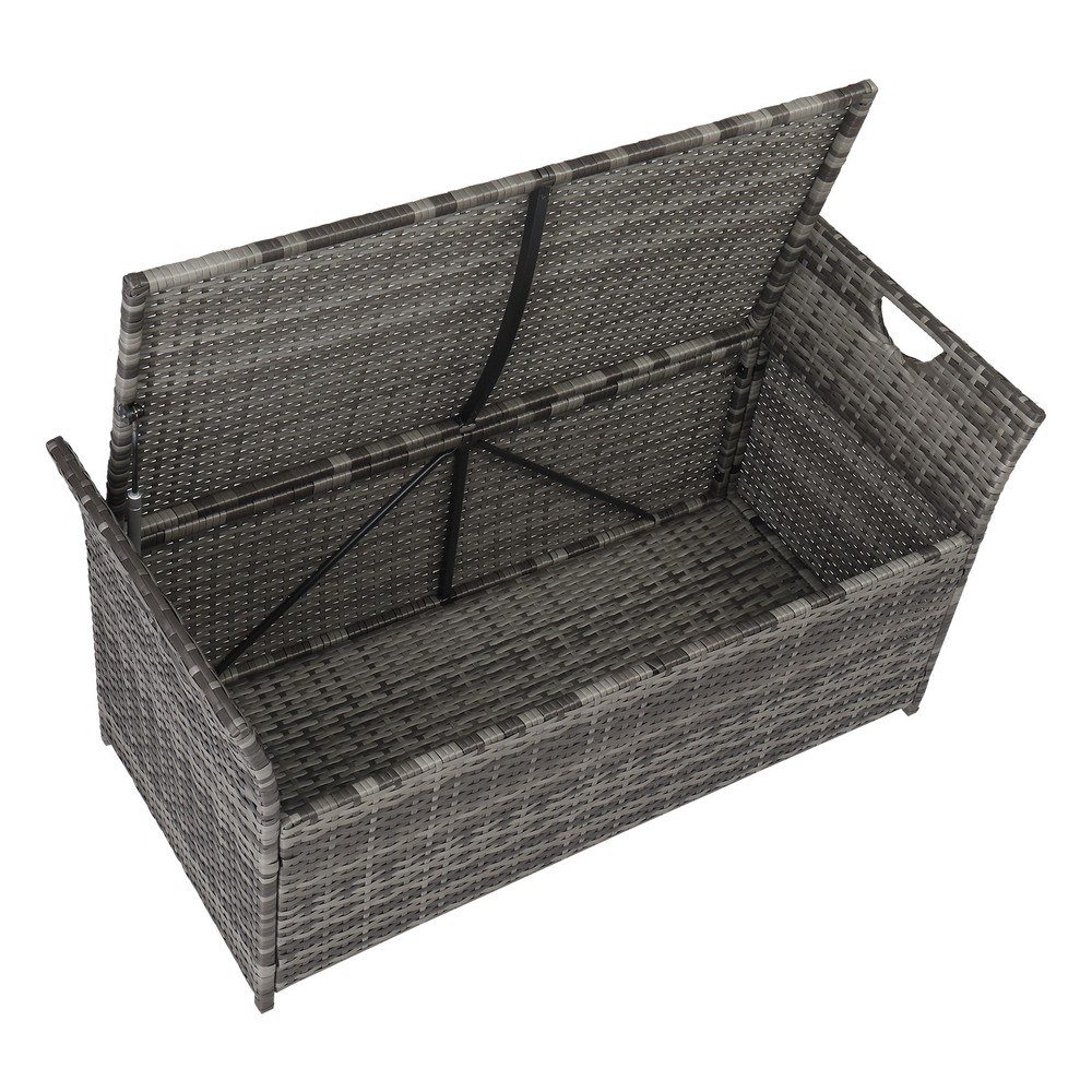 Iron Frame Can Accommodate Gray Gradient Footstool Locker Rattan Locker