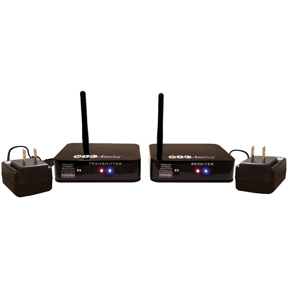 WTR-SYS 4-Channel Wireless Audio Transmitter/Receiver Kit Powered Subs Speakers