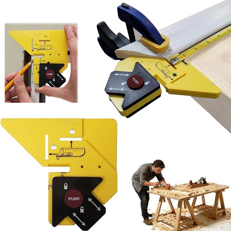 Multifunctional Trim Carpentry Aid, Precision Measuring & Miter Marking Tool