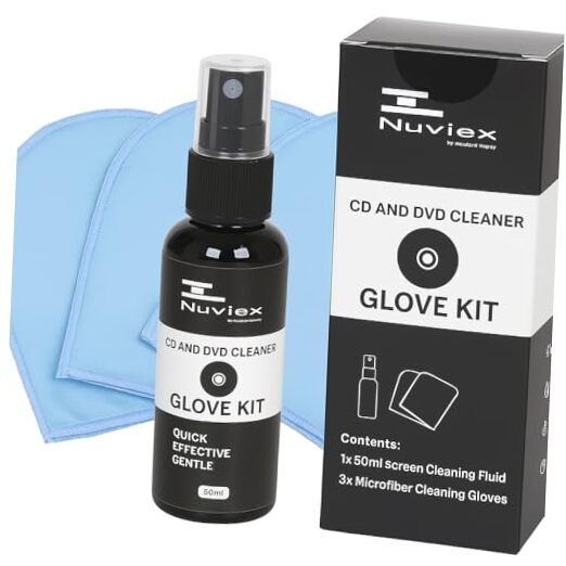 CD DVD Disc Cleaner Kit – Includes Cleaning Solution, Microfiber Anti-Static