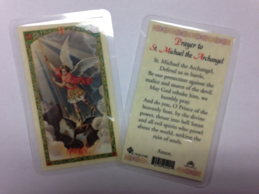Holy Prayer Cards for The Prayer to Saint Michael The Archangel - Defend Us i...