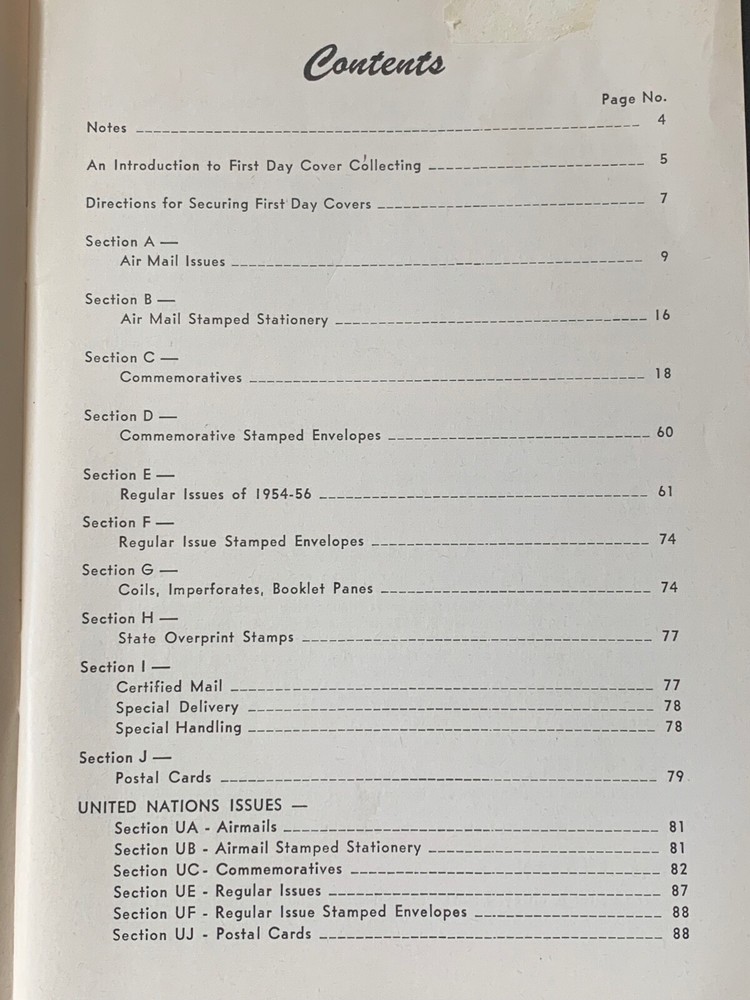 Specialized Catalog of United States First Day Covers 1960, Leo August