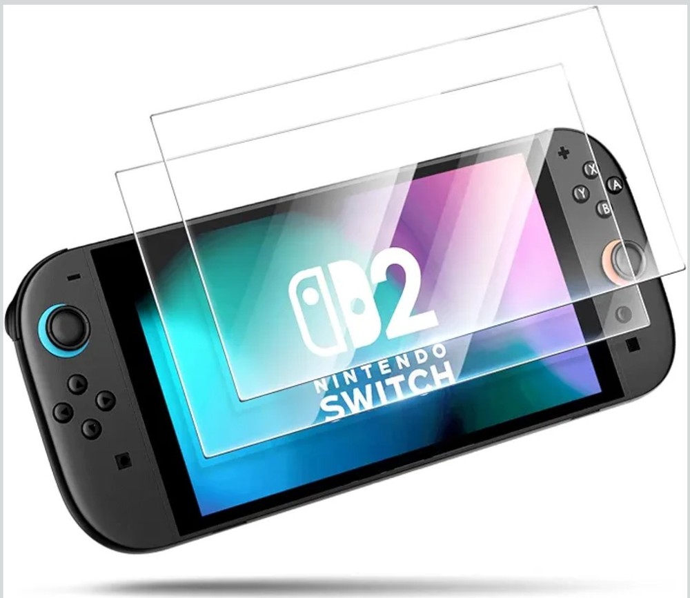 2-Pack Tempered Glass Screen Protector for Switch 2 (2025) 7.9” HD Clear