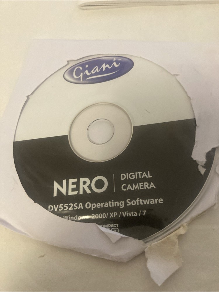 NERO Digital Camera DV552SA Working No SD Card