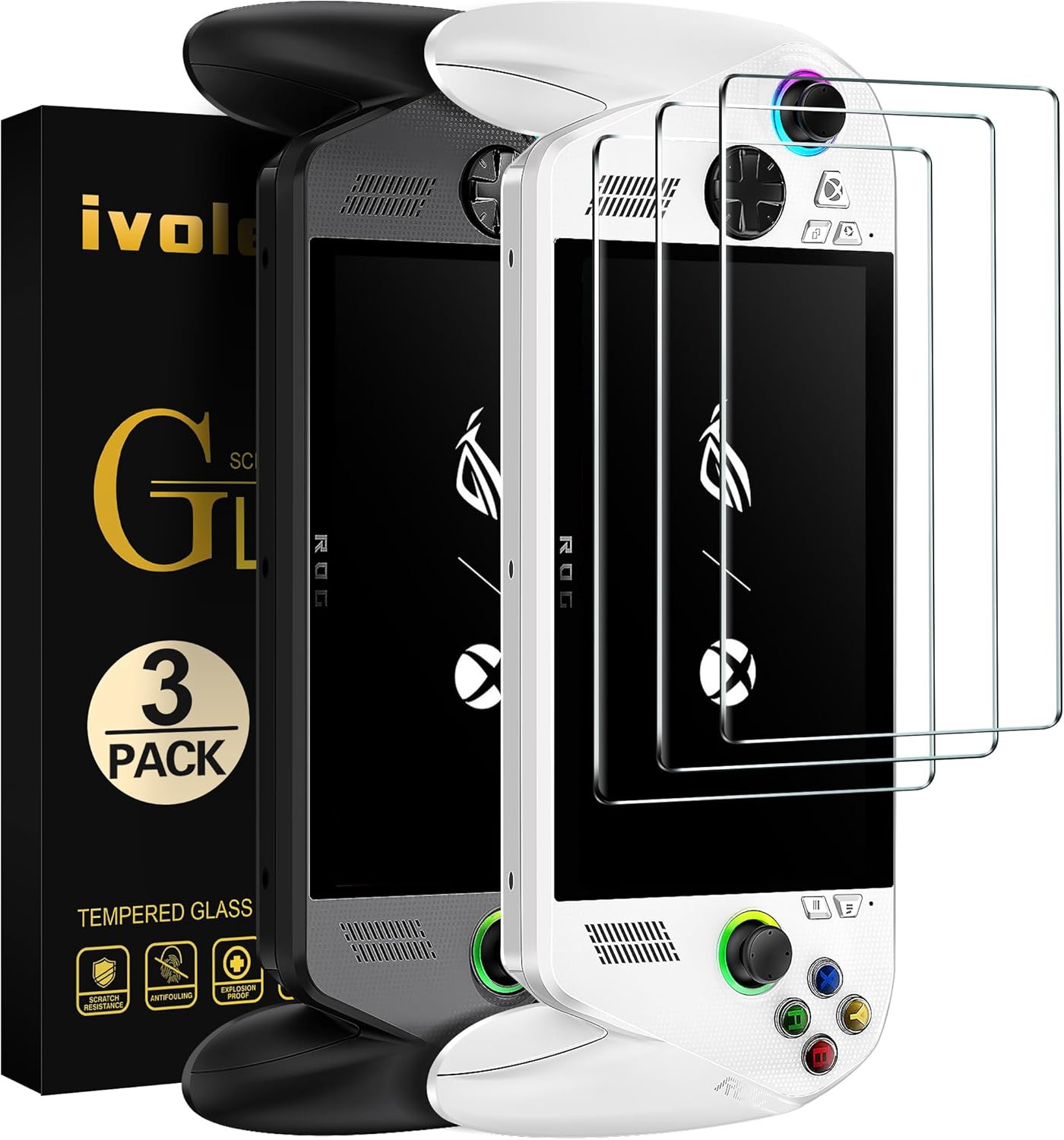 3-Pack Screen Protector for ASUS ROG Xbox Ally X/ROG Xbox Ally Handheld 2025, Te