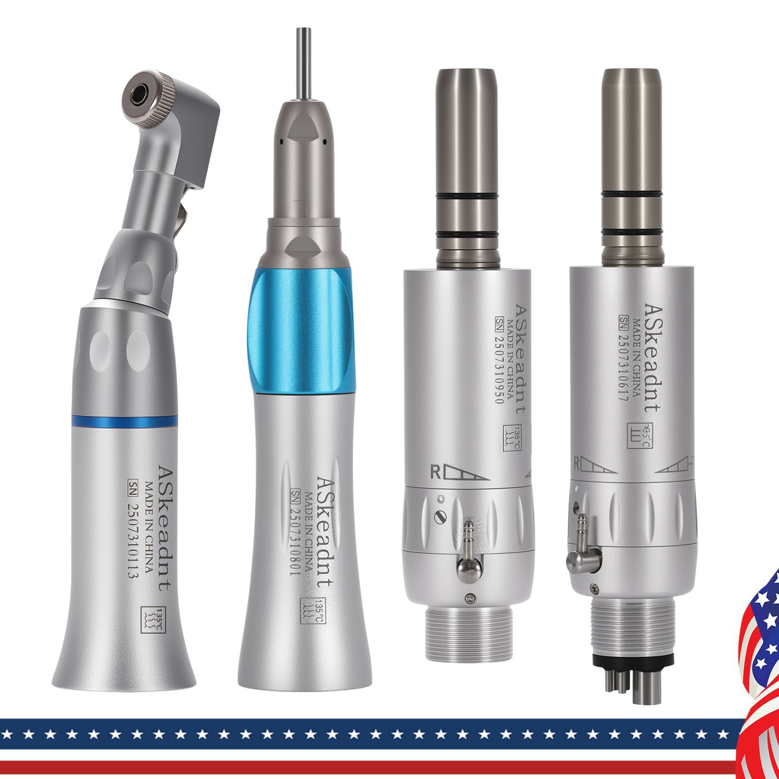 Dental slow Speed Contra Angle Straight Handpiece Air Motor 2H/4H Micromotor