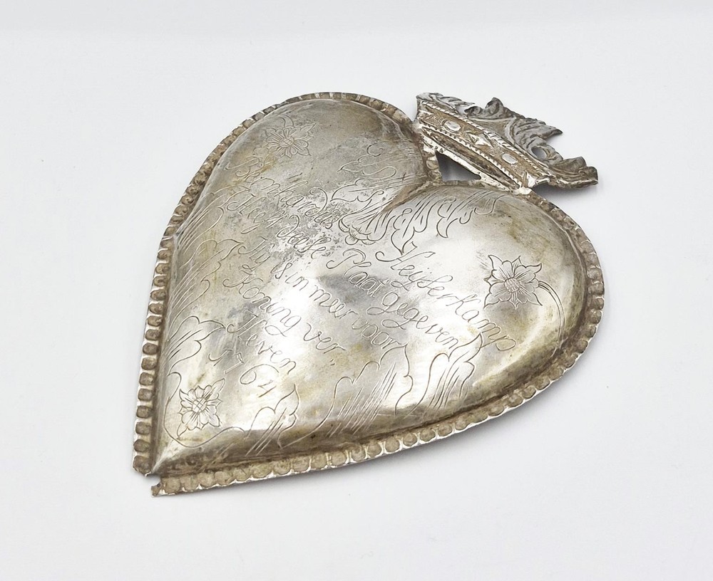 18TH CENTURY DUTCH SOLID SILVER ENGRAVED PLAQUE / PANEL c1764