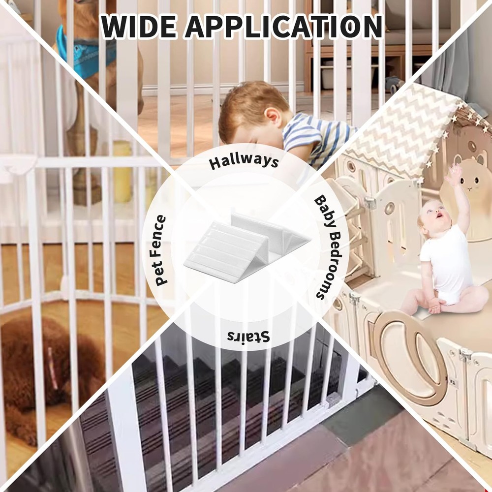 10 Pcs Support Feet for Pet Gate Plastic Triangular Isolation Fence Reinforce...