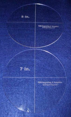 Circle Template 2 Piece Set. 7",8" - Clear 1/8" Thick