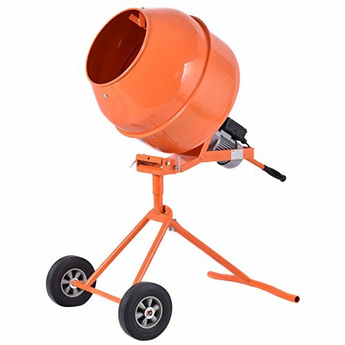 5 Cubic Feet Electric Cement Concrete Mortar Stucco Mixer Tilting Stand 1/2HP