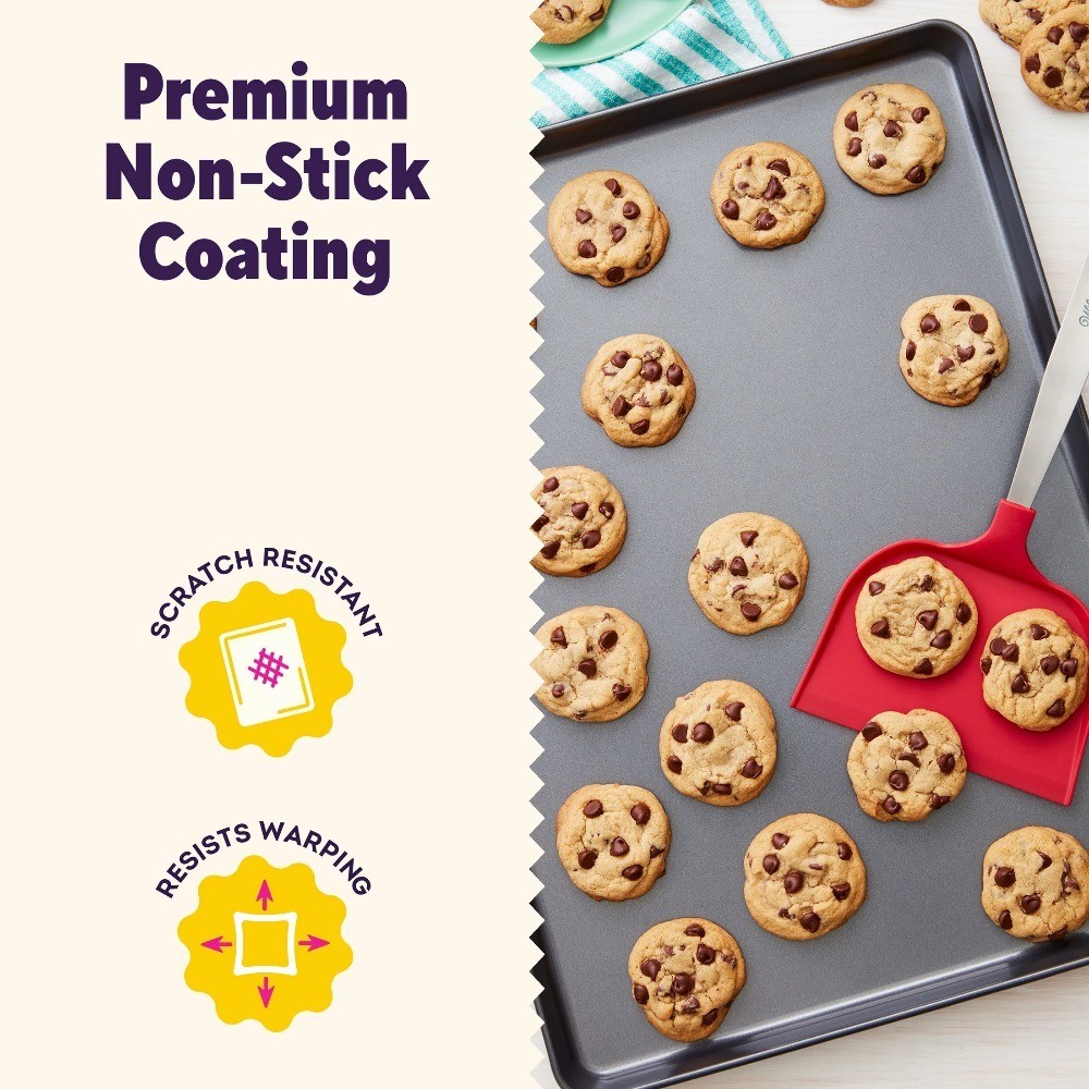 Premium Bakeware Set Non-Stick Mega Cookie Sheet 21x15 & Cooling Rack for