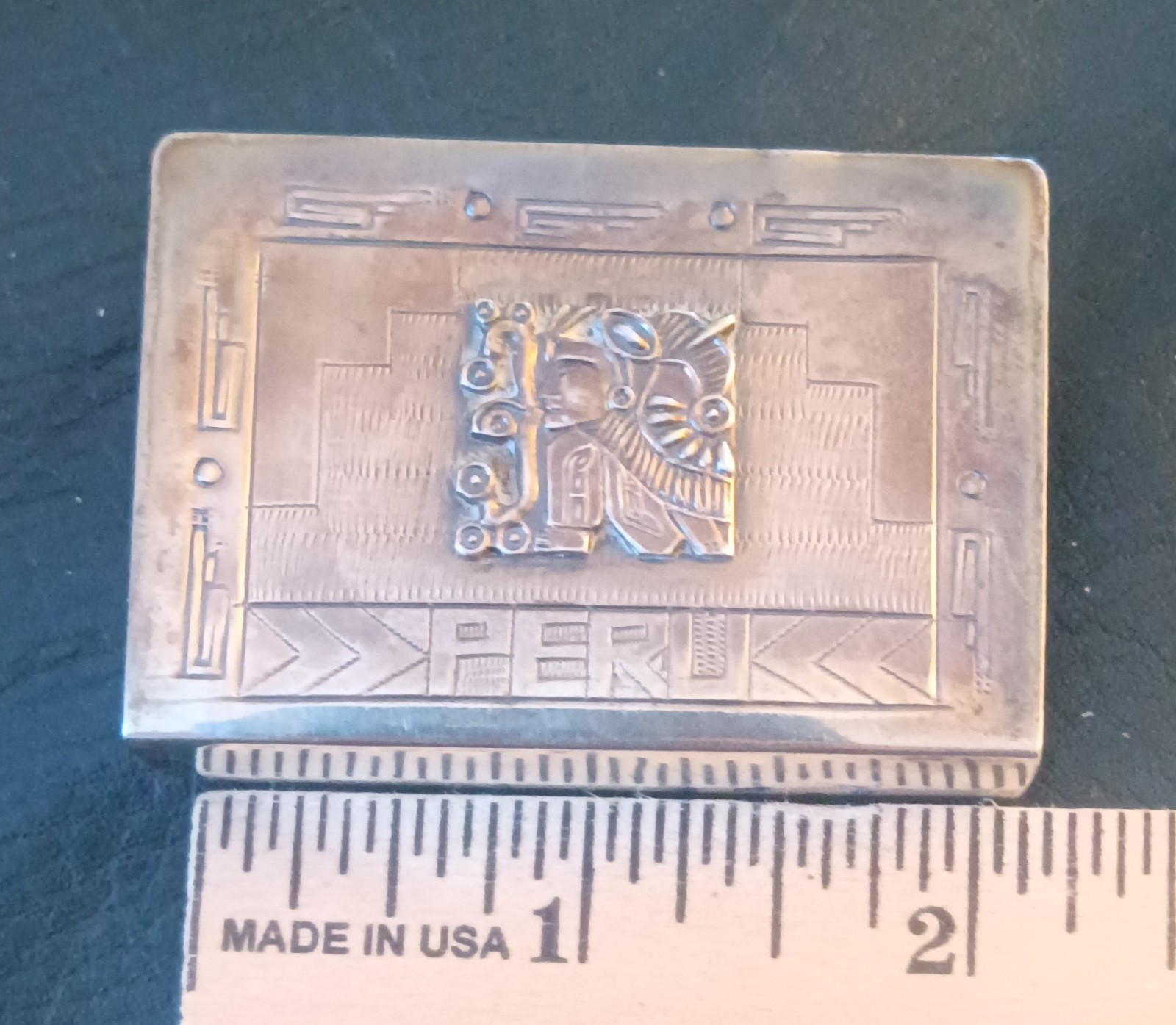 Sterling Silver Cigarette Pack Holder Peru .925 AEO
