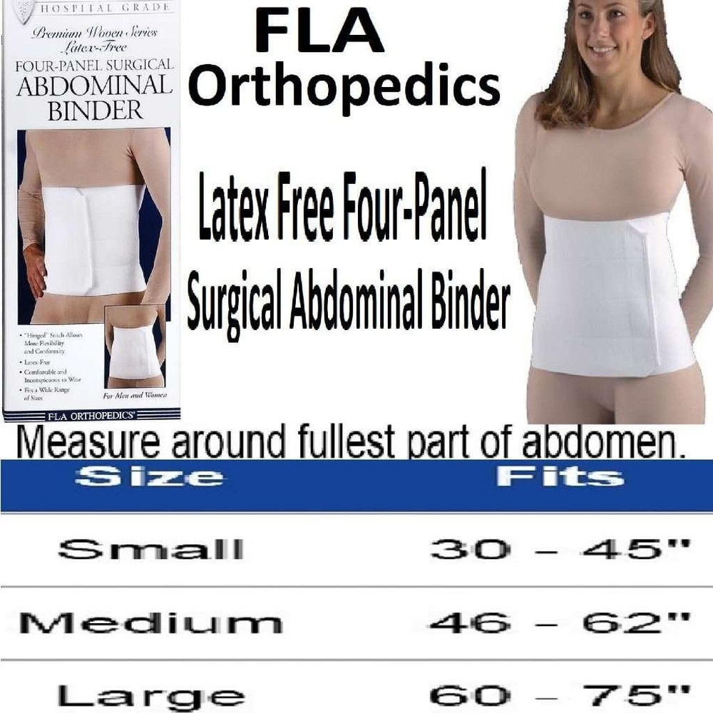 FLA Four-Panel Surgical Abdominal Binder Small(30-45")