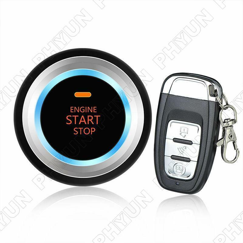 One Key Start Ignition Engine Starter Push Button Remote Vibration Alarm System