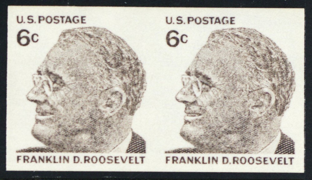 1305a, Mint VF NH 6¢ - Imperforate Coil Pair Error ** Stuart Katz