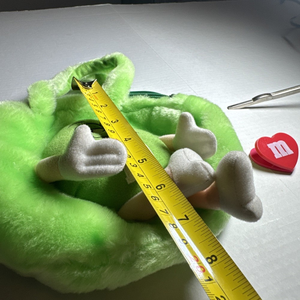 M&Ms Ms Green Plush Bag with accessories ￼
