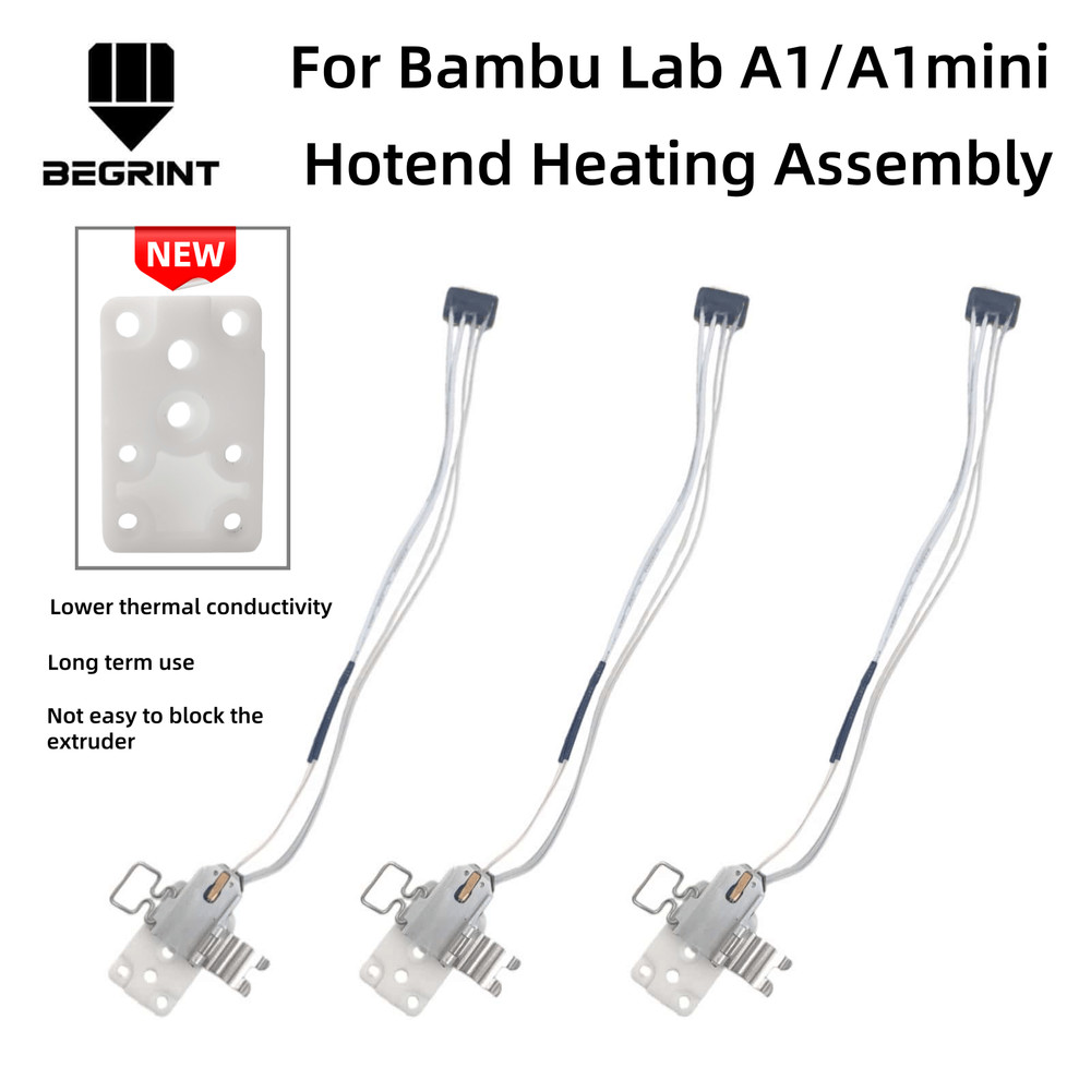 Heating Assembly Kit For Bambu Lab A1/A1 Mini Hotend Mounting Heating Assembly