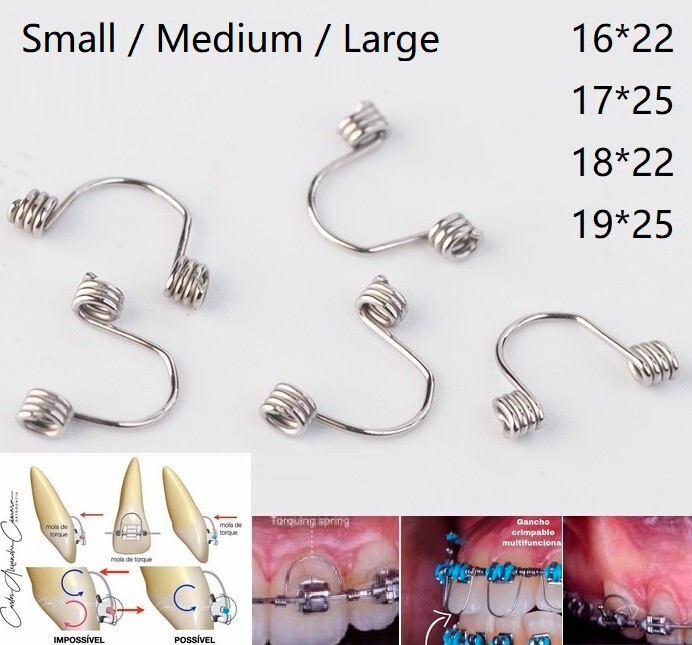 Dental Orthodontic Torquing Torque Spring Rectangular Anterior Teeth Wire SML