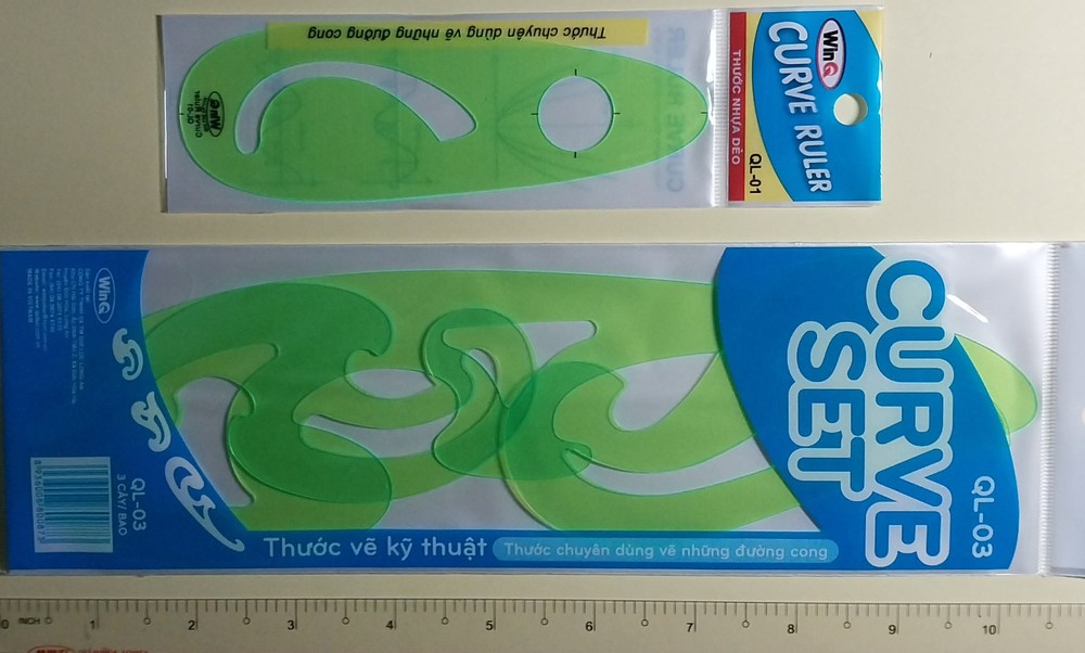 WinQ Curve Ruler Set (4-piece)