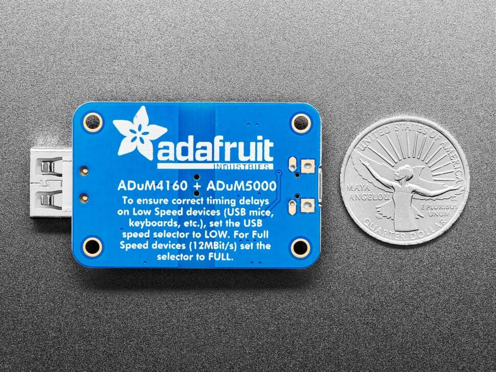 [ Adafruit ADA-2107 ]  USB Isolator - 100mA Isolated Low/Full Speed USB