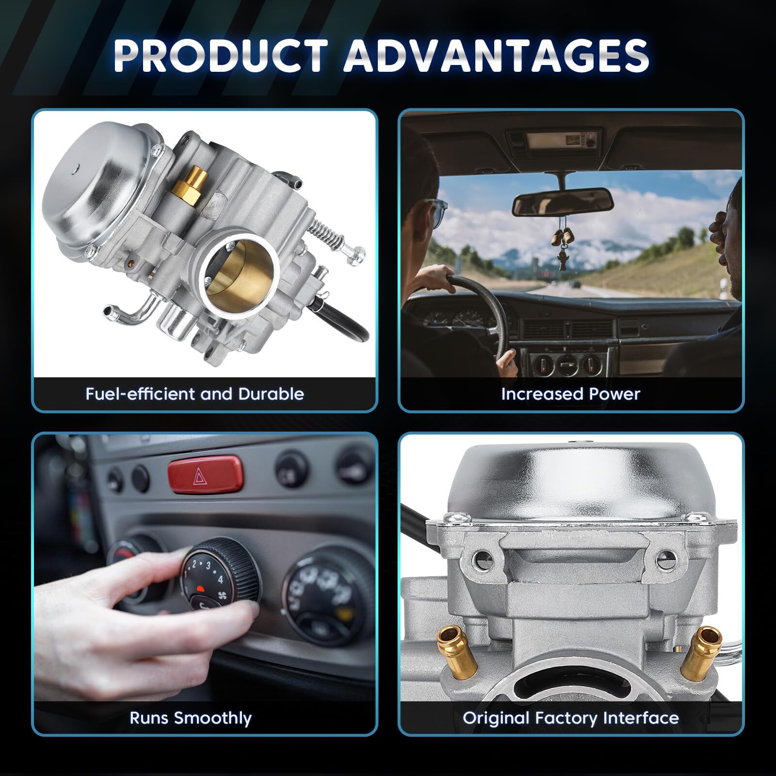 Carburetor w/Fuel Pump & Air Filter for Polaris Sportsman 500 4X4 HO 01-05 10-12