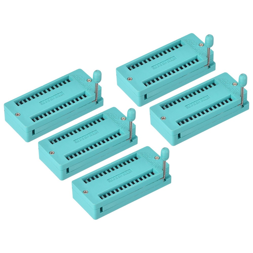 5 Pack Universal IC Test ZIF Socket 28 Pin 3.0mm Pitch for Microcontroller Chip