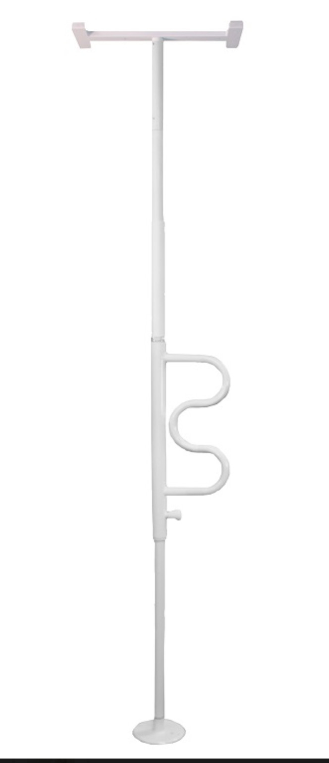 Adjustable Bed Assist Rail Support Security Pole Floor-to-Ceiling Grab Bar