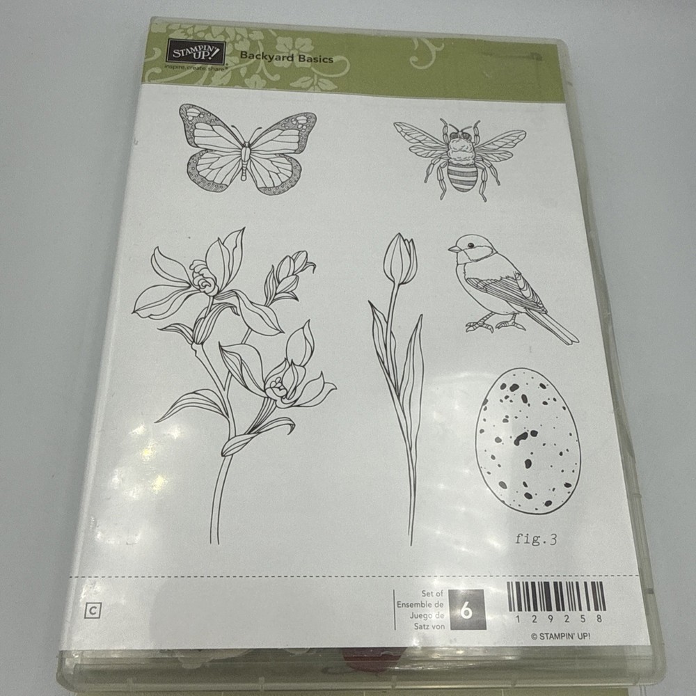 Stampin Up BACKYARD BASICS Stamp Set & BACKYARD BASICS Dies Bundle NEW