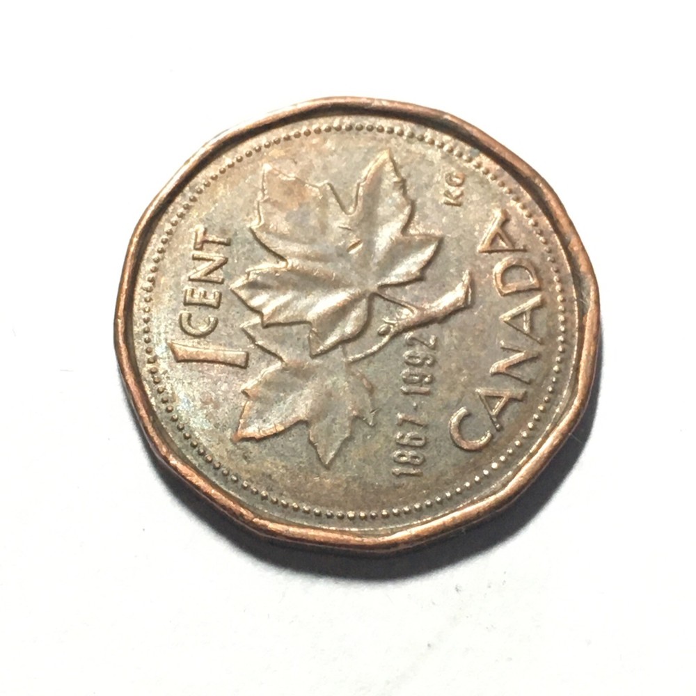 1992 CANADA ONE CENT COIN.