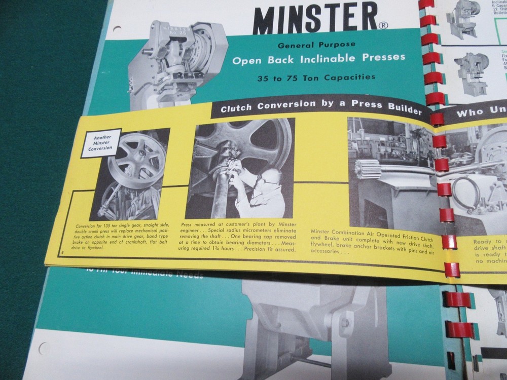 Minster Presses Machine Tool Catalogs - Booklets