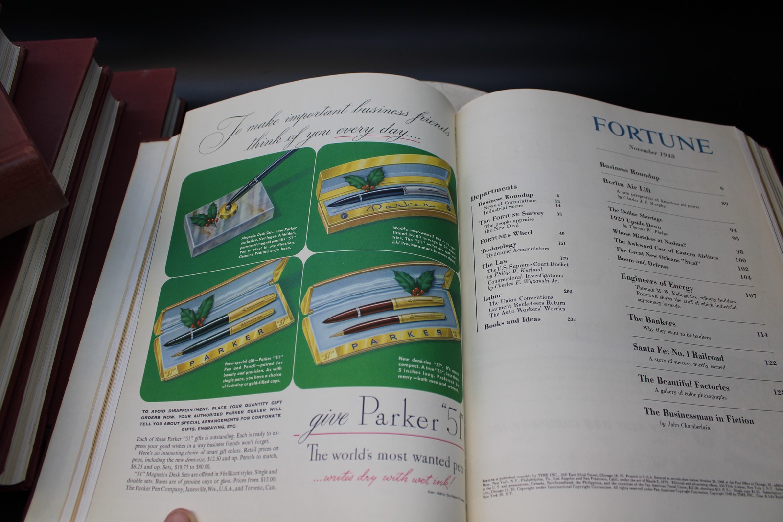 FORTUNE Magazine Hardcover Bound Magazine Volumes – 1934-1985 Library Volumes
