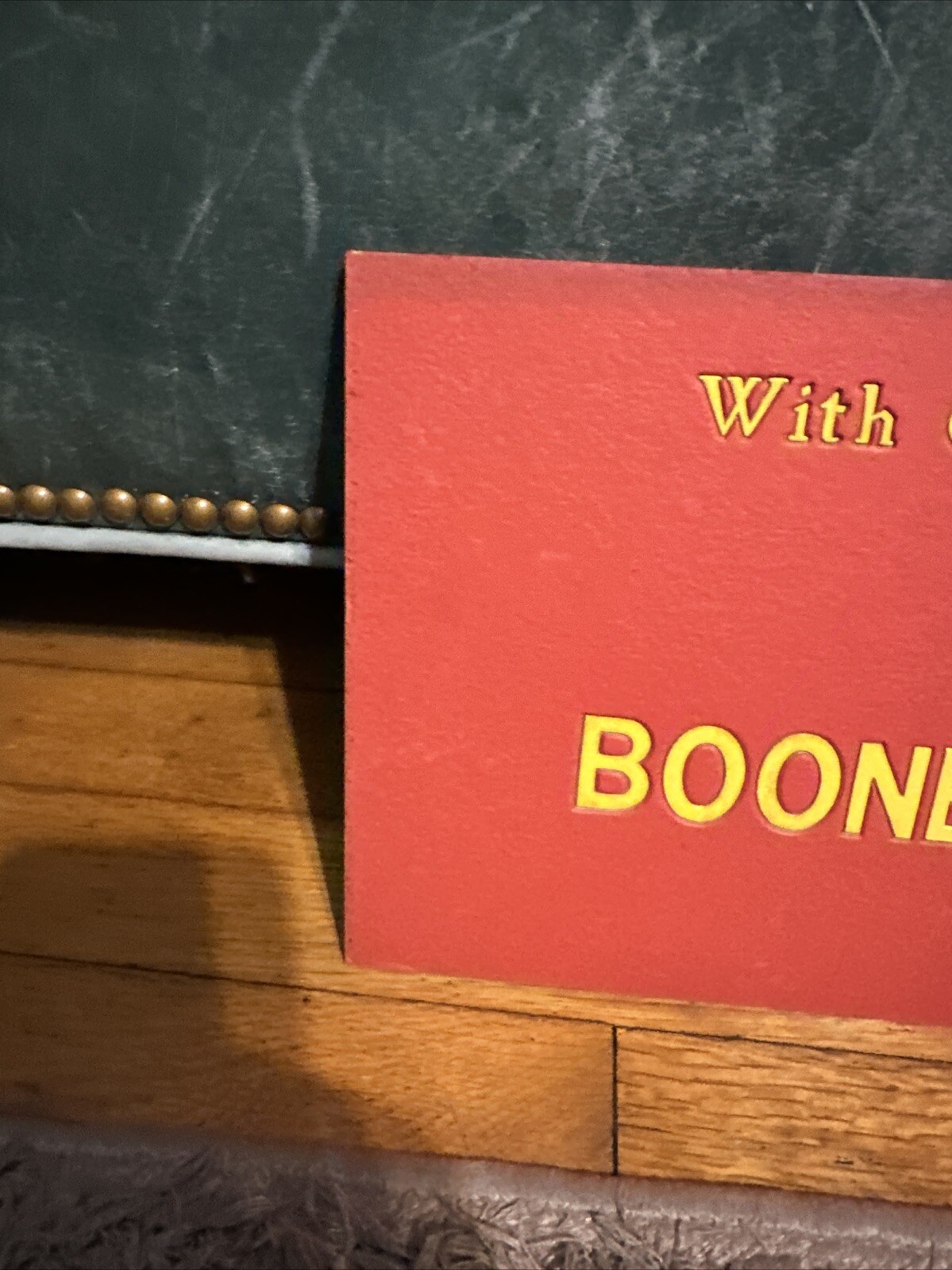 SCARCE BOONE COLA SODA ADVERTISING SIGN