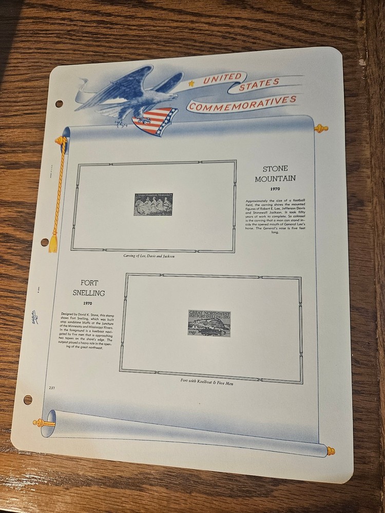 White Ace Binder Postage Stamps Of The United States Pages 233 thru 248