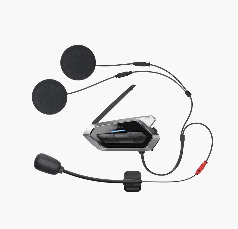 Sena 50R HD Motorcycle Bluetooth Communication System Mesh Intercom Full Set