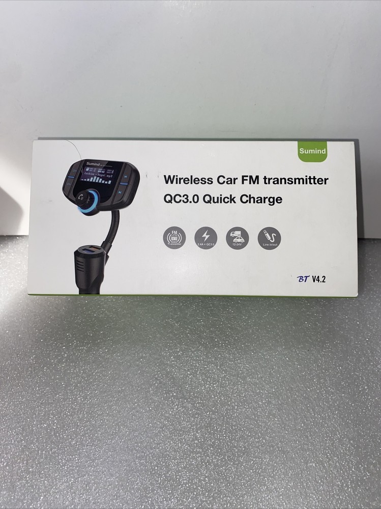 (Upgraded Version) Bluetooth FM Transmitter, Wireless Radio QC3.0 Rose Gold