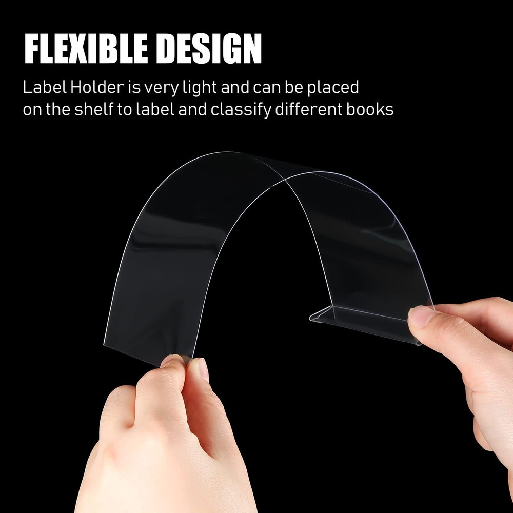 15 Pcs Moveable Shelf Label Holders Library Markers for Classroom Office Library