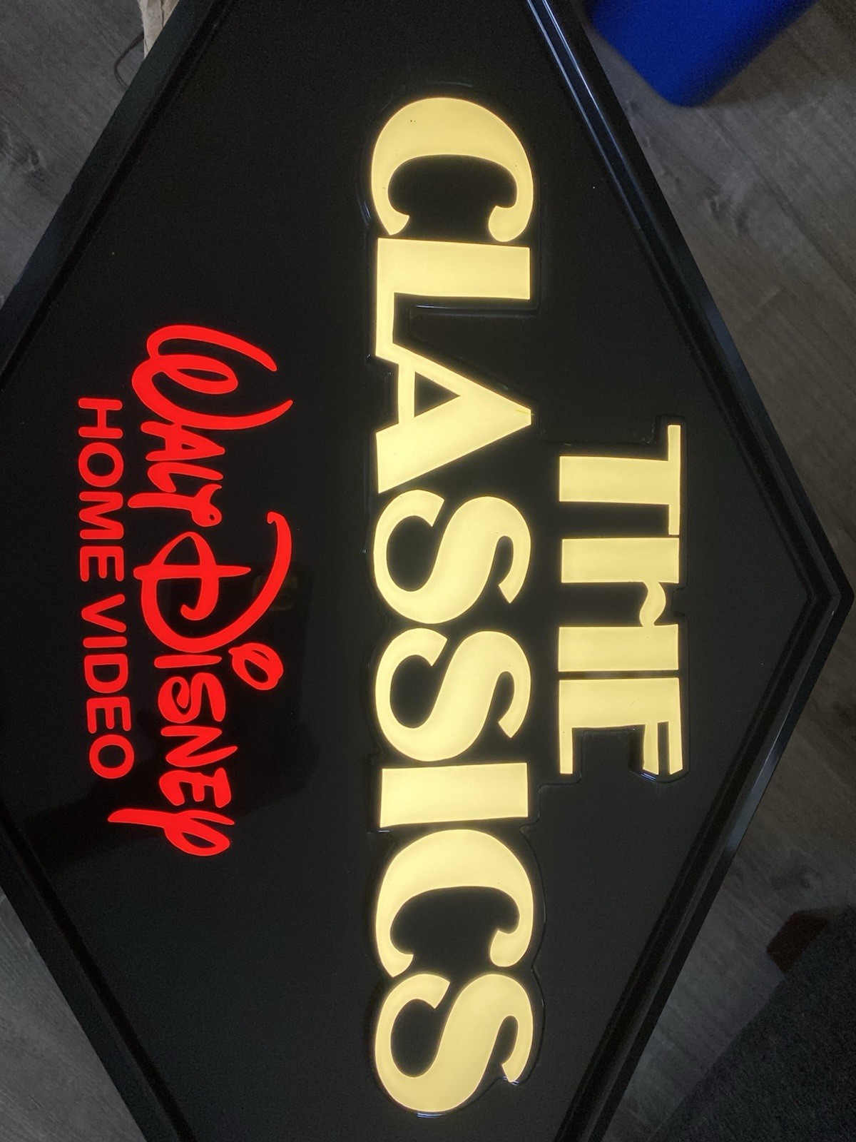 Walt Disney Black Diamond The Classics Home Video Display Light. 1984