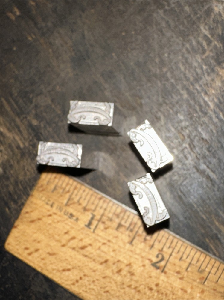 Print Blocks “ Ornamental Borders “ 4 Lead Blocks