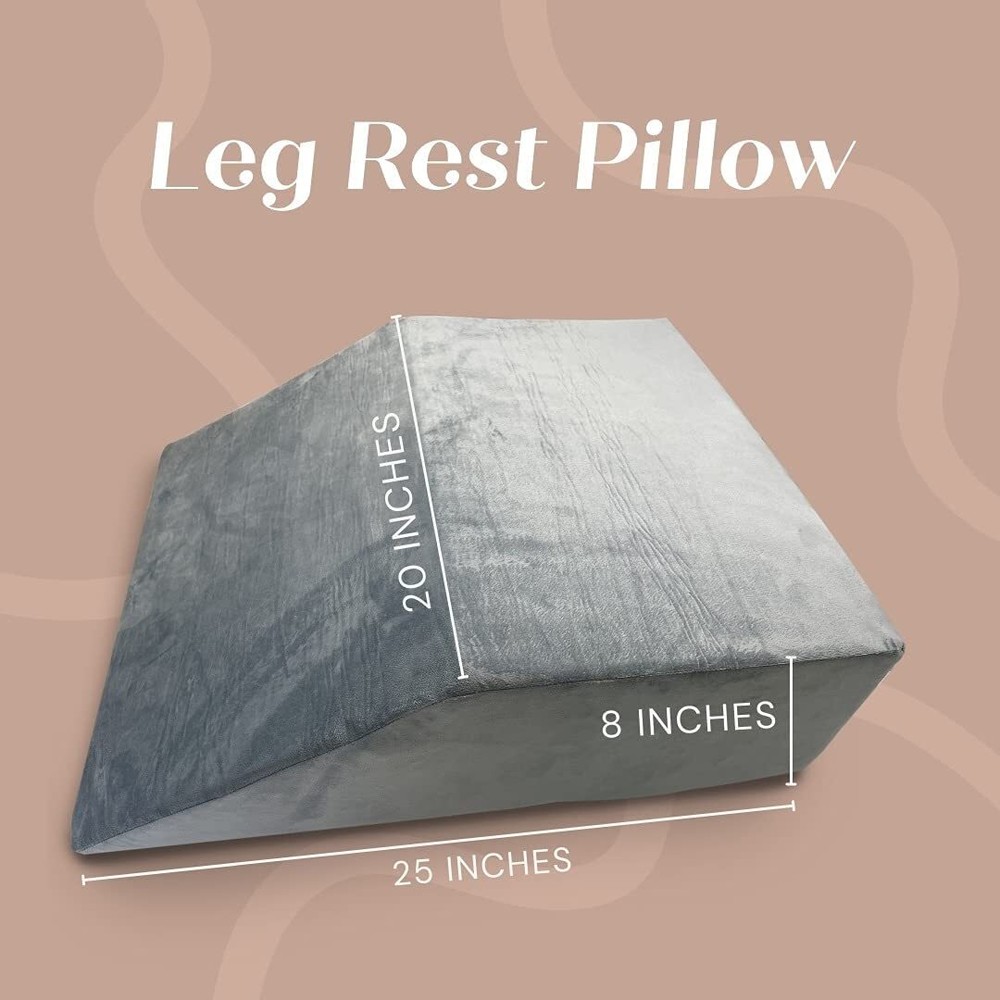 Trickonometry Leg Elevation Pillow with Memory Foam and Wash_