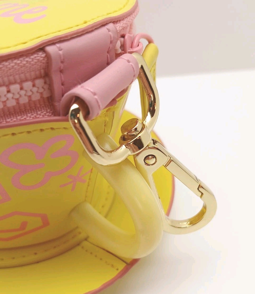 Disney Parks Alice in Wonderland Mad Tea Party Teacup Zip Coin Purse Bag Charm