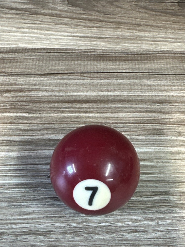 Mini Pool Ball #7 Solid Maroon 1.5" Diameter Miniature Billiard Replacement Vtg