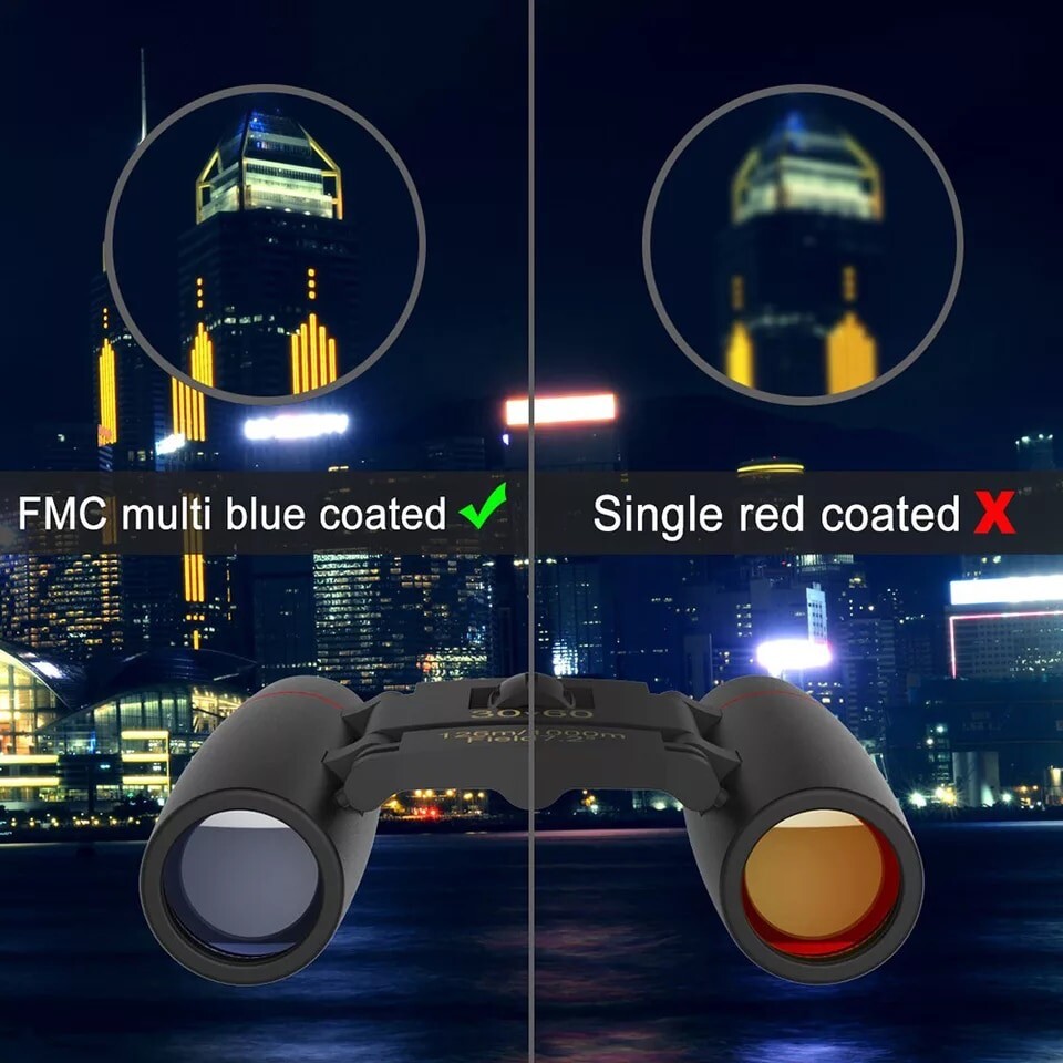 30X60 Zoom Binoculars Day/Night Vision Travel Outdoor Mini Hunting Telescope