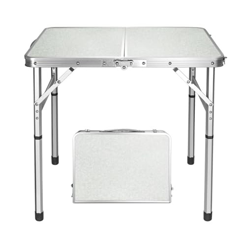 VILLEY Folding Camping Table, 2ft Small Portable Lightweight Assorted Sizes