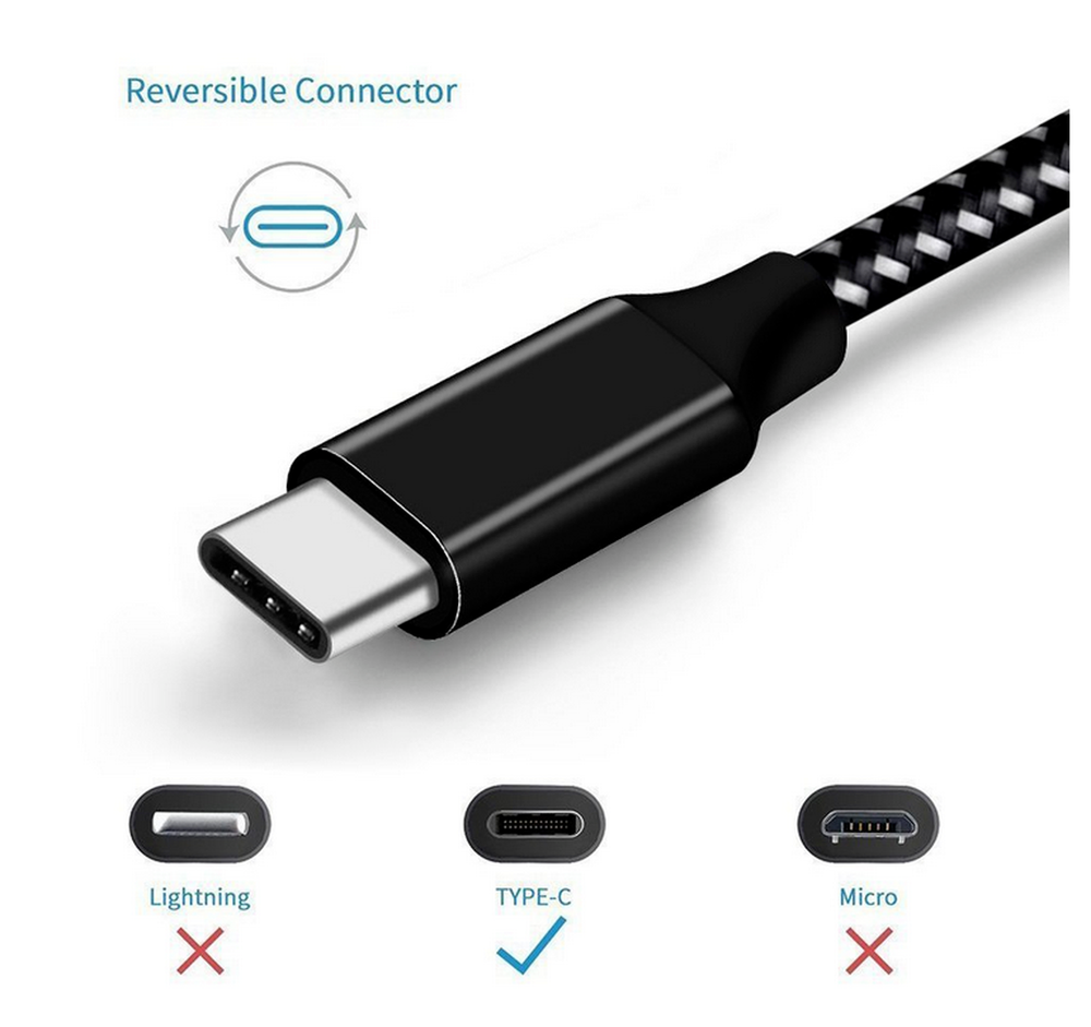 USB Fast Charger Wall Power Adapter 10Ft Long Type C Cable For Samsung Android