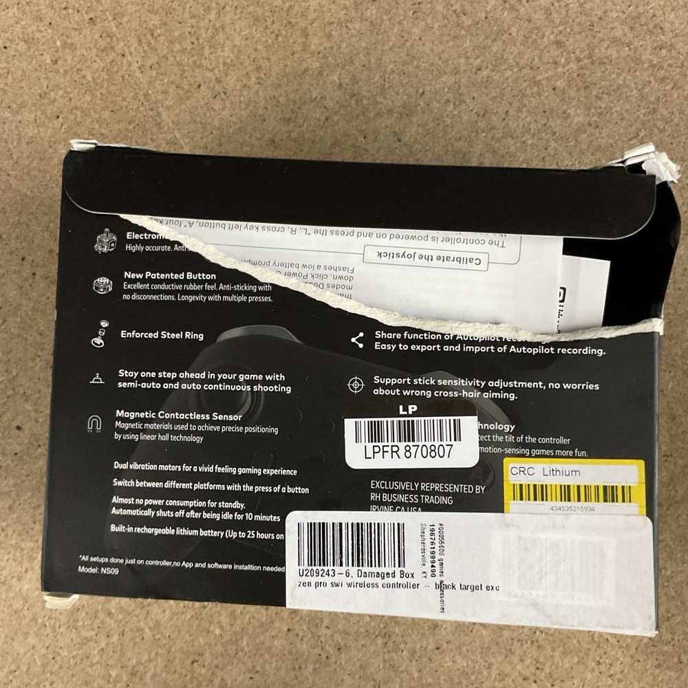 ZEN PRO Wireless Gaming Controller - Black New Damaged Box