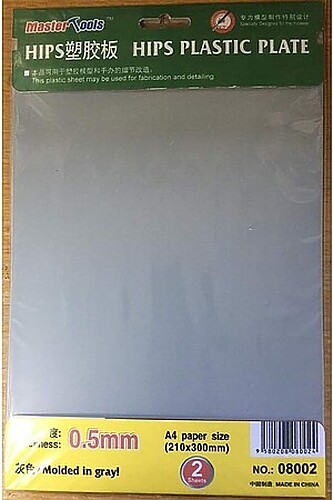 Trumpeter HIPS PLASTIC SHEET 0.5MM - #8002