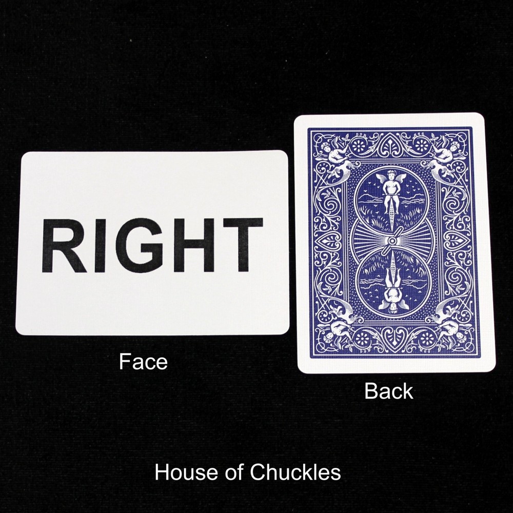Right, Bicycle Printed Gaff Card, Blue