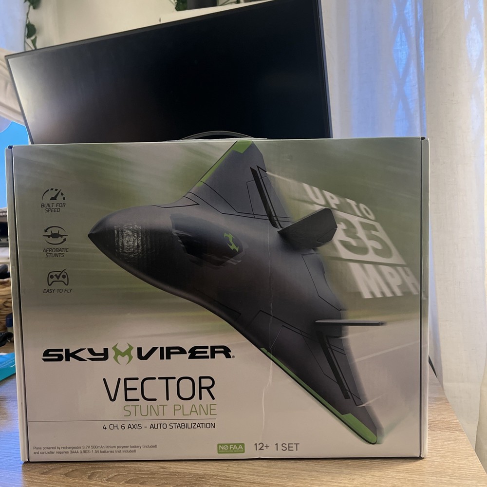 Sky Viper Vector RC Remote Control Stunt Jet Plane COMPLETE -