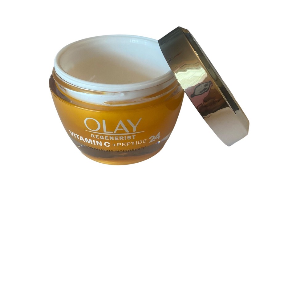 EMPTY OLAY Gold/Silver Jars And Lids.