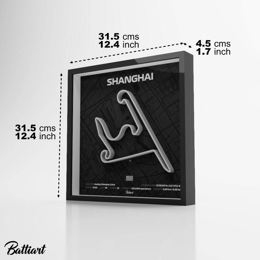 Shanghai Circuit 3D Shadow Box – Chinese GP Wall Art